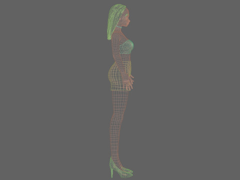 Sweet anime girl V24687 Model 3D