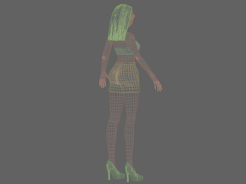 Sweet anime girl V24687 Model 3D