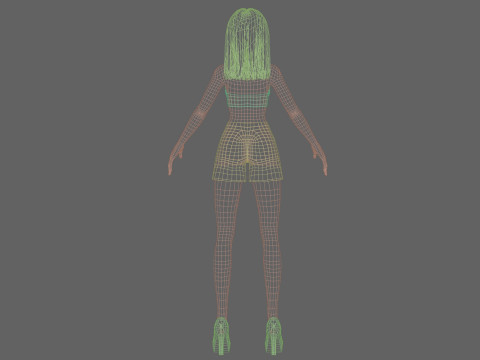 Sweet anime girl V24687 Model 3D