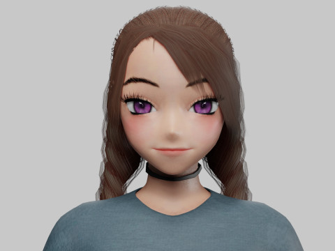 Sweet Basic girl V25451 3D 모델
