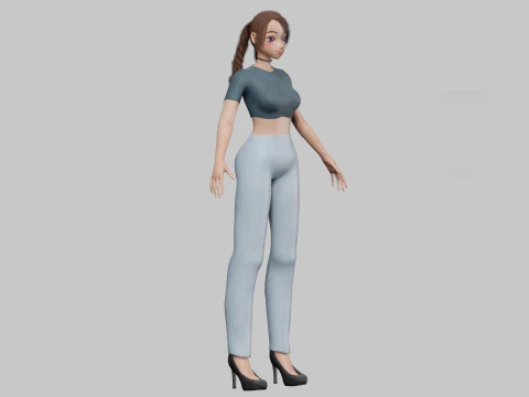 Sweet Basic girl V25451 3D Model