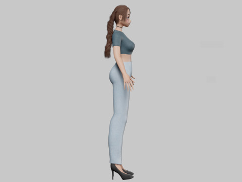 Sweet Basic girl V25451 3D 모델