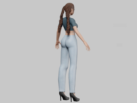 Sweet Basic girl V25451 3D 모델