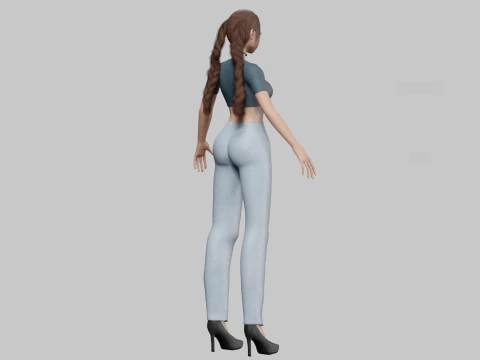 Sweet Basic girl V25451 3D Model