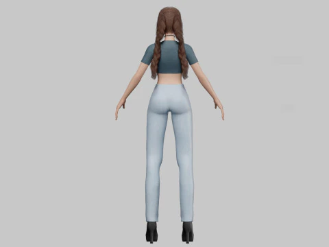 Sweet Basic girl V25451 3D Model