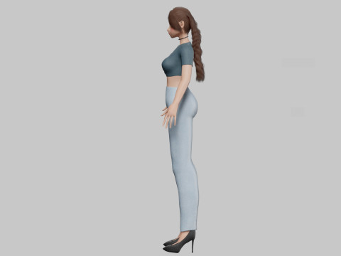 Sweet Basic girl V25451 3D 모델