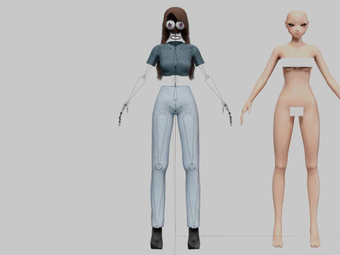 Sweet Basic girl V25451 3D Model