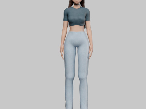 Sweet Basic girl V25451 3D 모델