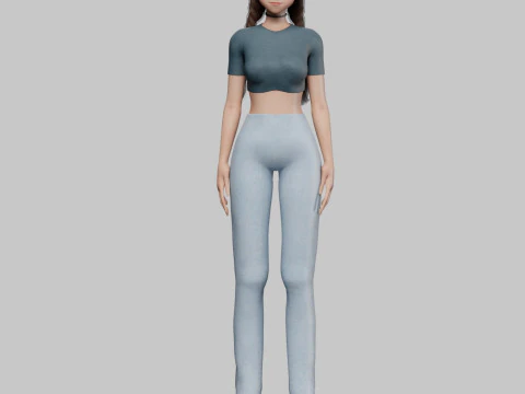 Sweet Basic girl V25451 3D Model