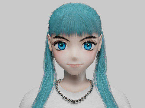Sweet cute girl V25690 3D Model