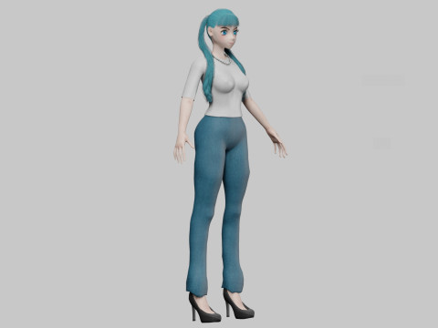 Sweet cute girl V25690 3D Model