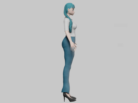 Sweet cute girl V25690 3D Model