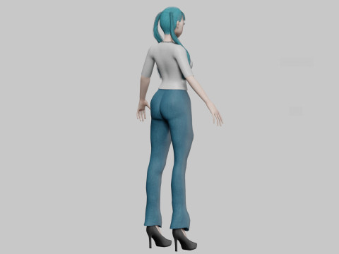 Sweet cute girl V25690 3D Model