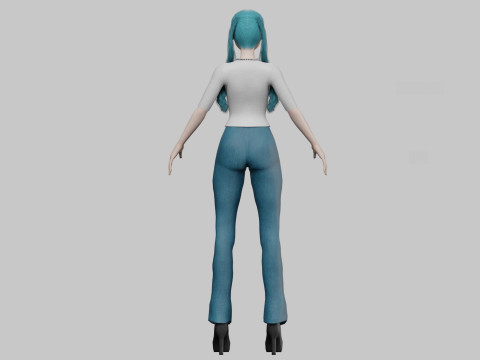 Sweet cute girl V25690 3D Model