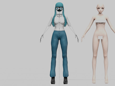 Sweet cute girl V25690 3D Model