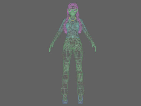 Sweet cute girl V25690 3D Model