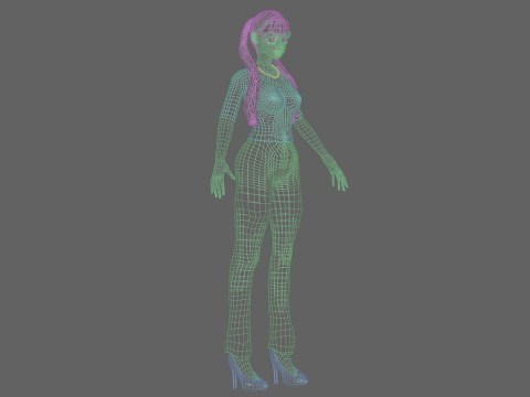 Sweet cute girl V25690 3D Model