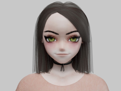 Teen anime girl V27379 3D-Modell