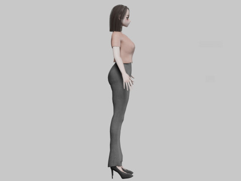 Teen anime girl V27379 3D-Modell