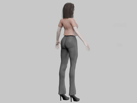 Teen anime girl V27379 3D-Modell