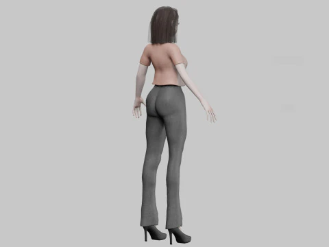 Teen anime girl V27379 3D Model