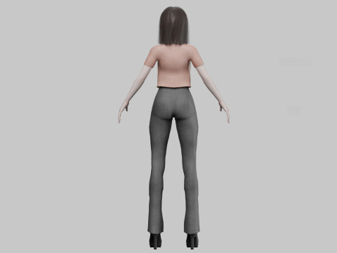 Teen anime girl V27379 3D-Modell