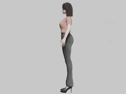 Teen anime girl V27379 3D-Modell