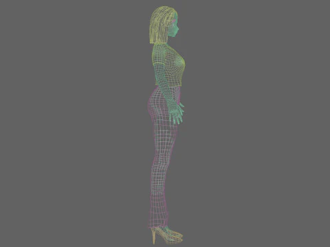 Teen anime girl V27379 3D Model