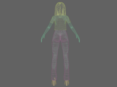 Teen anime girl V27379 3D-Modell