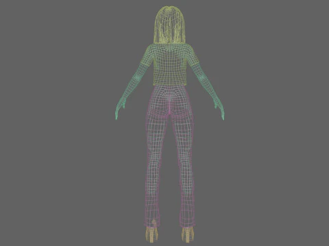 Teen anime girl V27379 3D Model