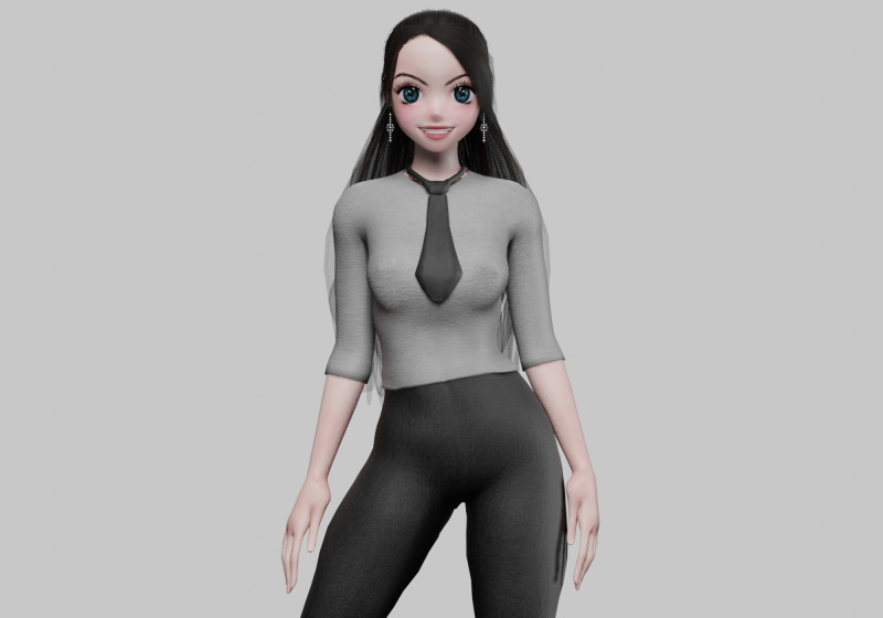 Teen cute girl V27569 Modelo 3D .c4d .max .obj .3ds .fbx .stl .blend 