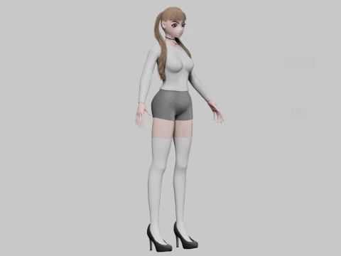 Young anime girl V26969 3D Model