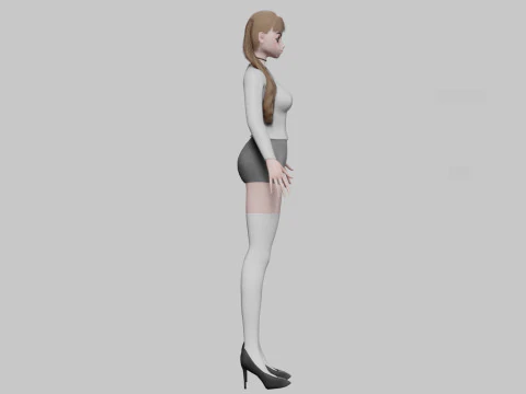Young anime girl V26969 3D Model