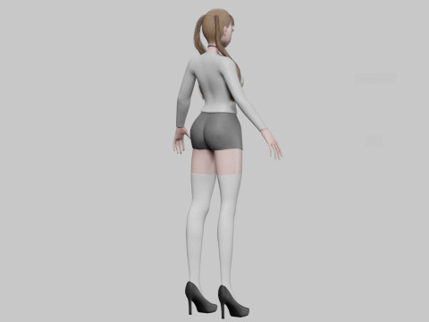 Young anime girl V26969 3D Model