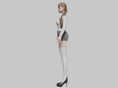 Young anime girl V26969 3D Model