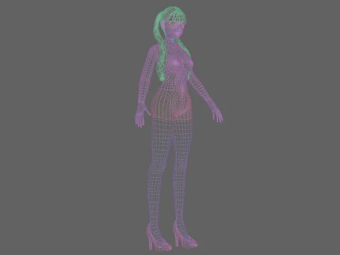 Young anime girl V26969 3D Model