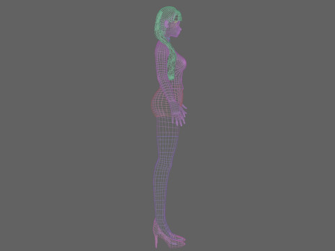 Young anime girl V26969 3D Model