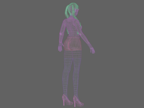 Young anime girl V26969 3D Model