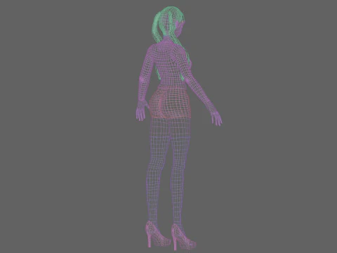 Young anime girl V26969 3D Model