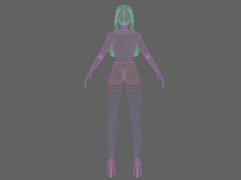Young anime girl V26969 3D Model