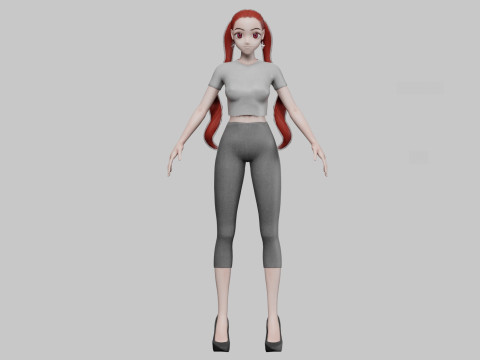 Young cute girl V25384 Modèle 3D