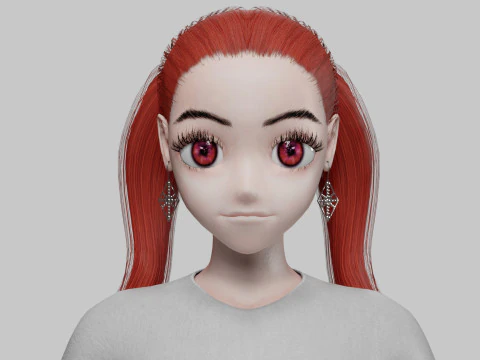 Young cute girl V25384 3D Model