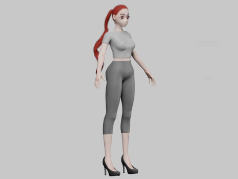 Young cute girl V25384 3D Model