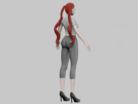 Young cute girl V25384 Modèle 3D