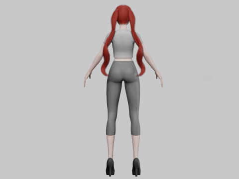 Young cute girl V25384 Modèle 3D