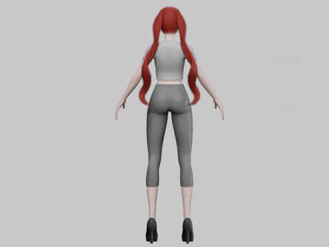 Young cute girl V25384 3D Model
