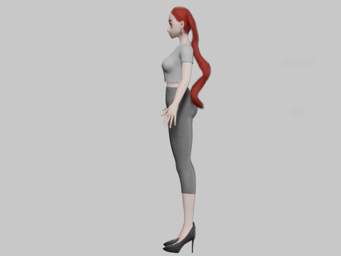 Young cute girl V25384 Modèle 3D