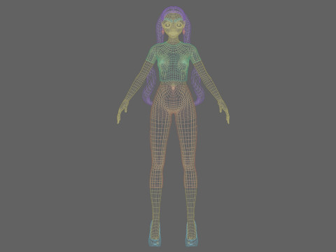 Young cute girl V25384 Modèle 3D