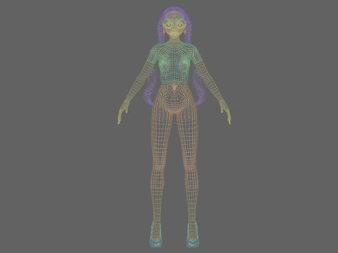 Young cute girl V25384 3D Model