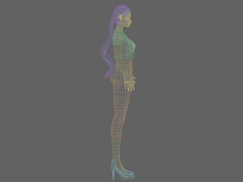 Young cute girl V25384 Modèle 3D